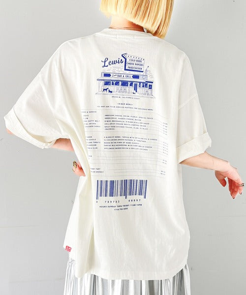 《Javaジャバコラボ》ゆるっとカジュアルに。コットン100％ダイナープリントヴィンテージライクピグメントTシャツ jv1029045