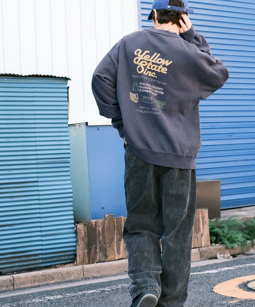 《Javaジャバコラボ》古着ライクなカラープリントが印象的。イベントロゴ ピグメントビッグスウェット jv1219012