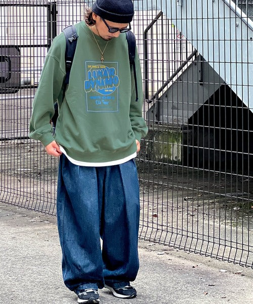 《JaVaジャバ コラボ》一目惚れ。ヴィンテージプリント裏起毛スウェットプルオーバー jv1059002