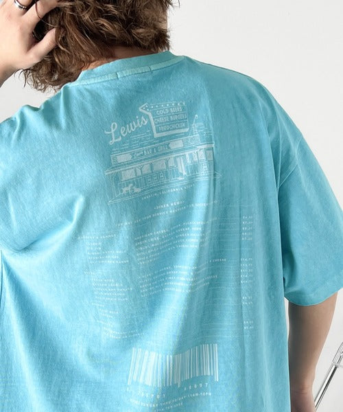 《Javaジャバコラボ》ゆるっとカジュアルに。コットン100％ダイナープリントヴィンテージライクピグメントTシャツ jv1029045