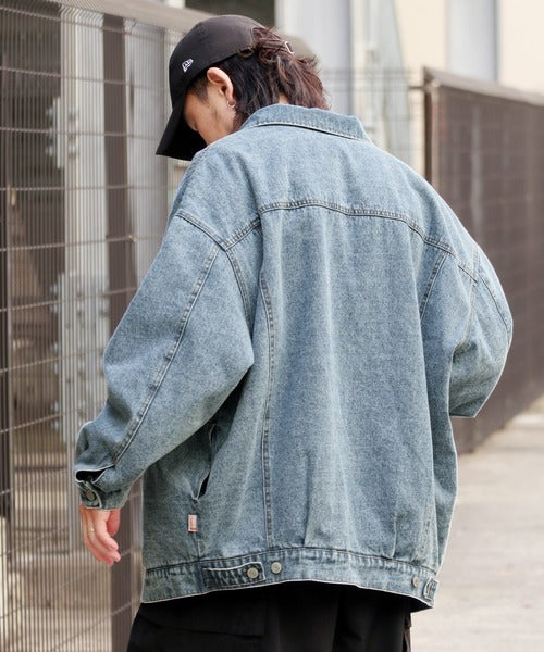 《JAVAジャバコラボ》ゆるっとラフシルエット 裏キルティングBigデニムJK jm1010201