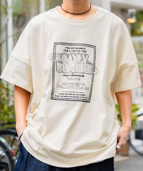 《Javaジャバコラボ》【sustaina+】色違いで揃えたくなるTee。オーガニックコットン混　綿100％前後2wayステッチ刺繍半袖Tシャツ jv1050136