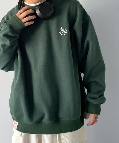 《Javaジャバコラボ》さりげない存在感。ミックス見えバックプリント裏起毛スウェット jv1219010