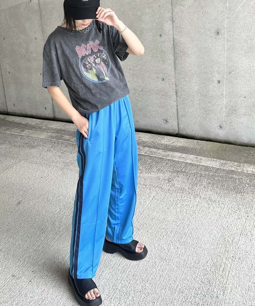 《JaVa ジャバコラボ》ジャージ素材ダブルライントラックパンツ（セットアップ可能） jv1029027