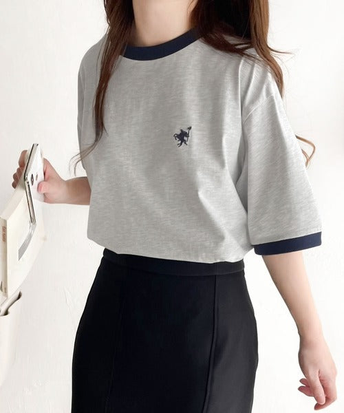 《Javaジャバコラボ》【sustaina+】大人の上質Tシャツ。オーガニックコットンリンガーTEE jv1260114