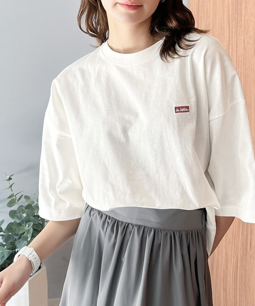 《Javaジャバコラボ》【sustaina+】バック刺繍で抜かりなくキマる。綿100％レシピ刺繍ビッグTシャツ jv1050170