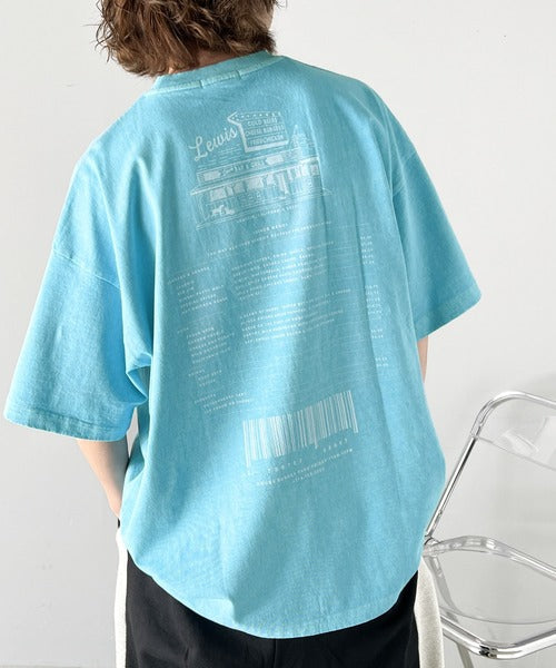 《Javaジャバコラボ》ゆるっとカジュアルに。コットン100％ダイナープリントヴィンテージライクピグメントTシャツ jv1029045