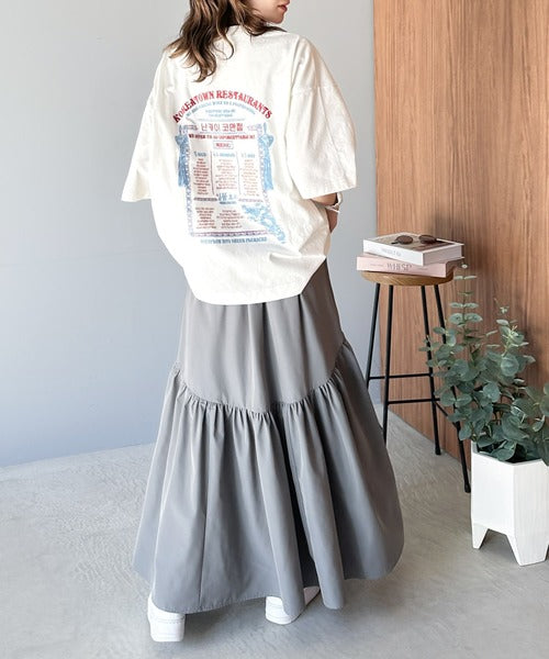 《Javaジャバコラボ》【sustaina+】バック刺繍で抜かりなくキマる。綿100％レシピ刺繍ビッグTシャツ jv1050170