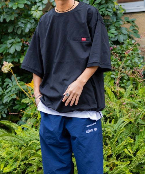 《Javaジャバコラボ》綿100％。大人のこなれカジュアル。シルケット素材裾ドロストオーバーサイズTシャツ jm1050157