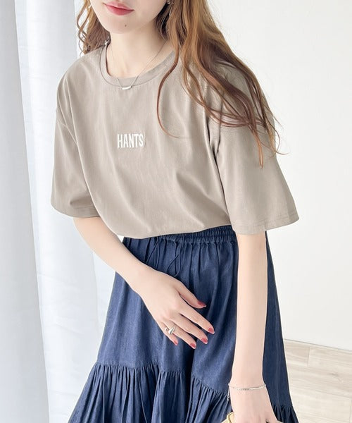 コーデを上品に魅せる。接触冷感立体刺繍Tシャツ ce1260122