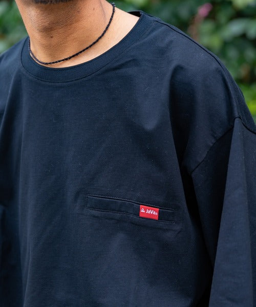 《Javaジャバコラボ》綿100％。大人のこなれカジュアル。シルケット素材裾ドロストオーバーサイズTシャツ jm1050157