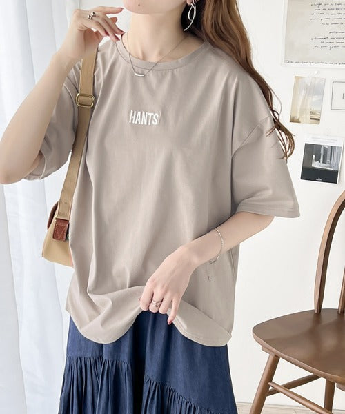 コーデを上品に魅せる。接触冷感立体刺繍Tシャツ ce1260122