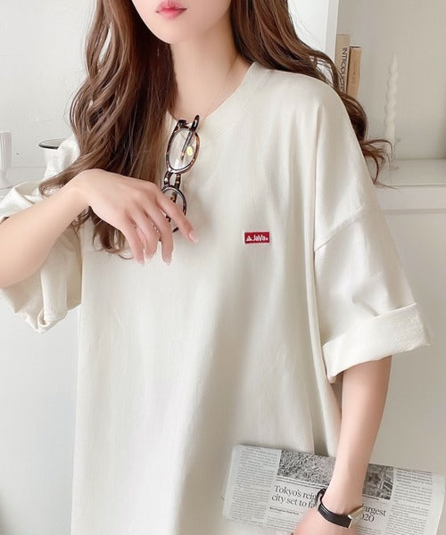 《Javaジャバコラボ》【sustaina+】バック刺繍で抜かりなくキマる。綿100％レシピ刺繍ビッグTシャツ jv1050170