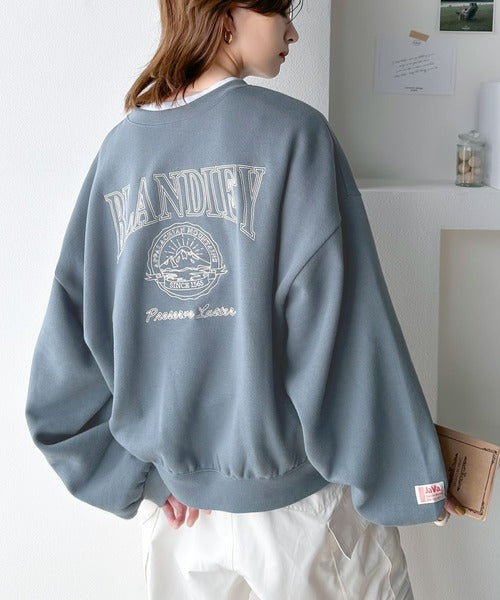 《Javaジャバコラボ》スポーティムードが今気分  2way立体刺繍バックヘンリー裏起毛PO jv1260014