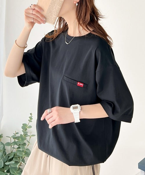 《Javaジャバコラボ》綿100％。大人のこなれカジュアル。シルケット素材裾ドロストオーバーサイズTシャツ jm1050157