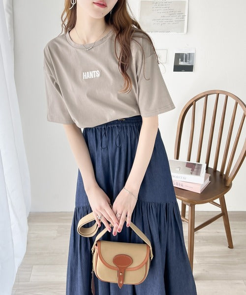 コーデを上品に魅せる。接触冷感立体刺繍Tシャツ ce1260122