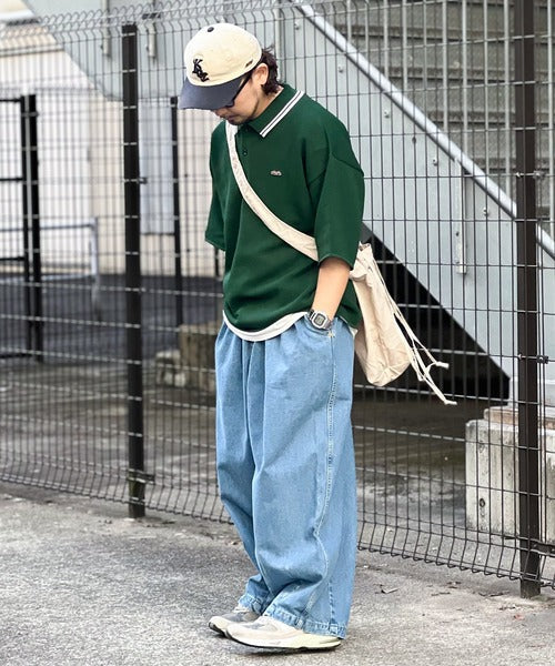《JaVaジャバ コラボ》大人のスポーティー。超軽量襟ラインニットポロ jv1029017