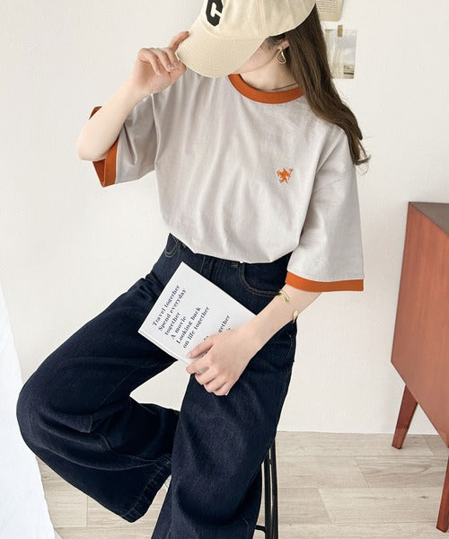 《Javaジャバコラボ》【sustaina+】大人の上質Tシャツ。オーガニックコットンリンガーTEE jv1260114