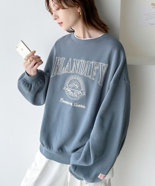 《Javaジャバコラボ》スポーティムードが今気分  2way立体刺繍バックヘンリー裏起毛PO jv1260014