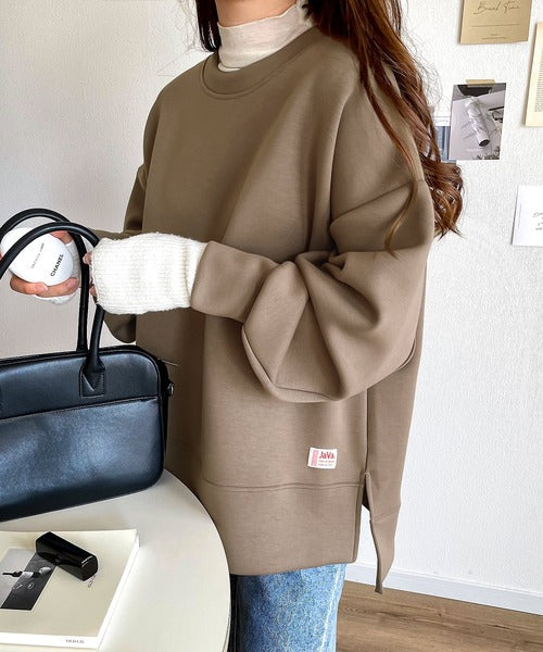 《JaVaジャバ コラボ》滑らか＆艶やか。ゆったりダンボールニットプルオーバー jv1160002