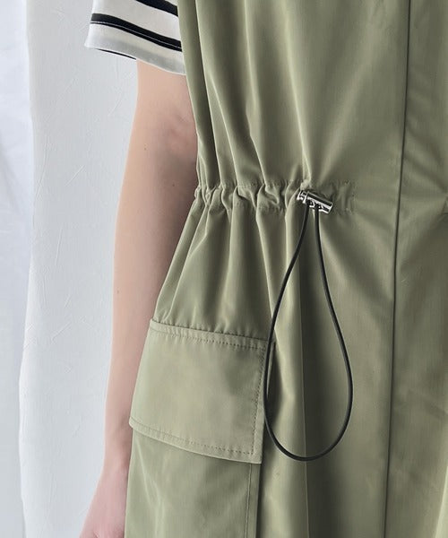 《Javaジャバコラボ》大人の高見えitem。ハーフジップドロストワンピース jv0940181