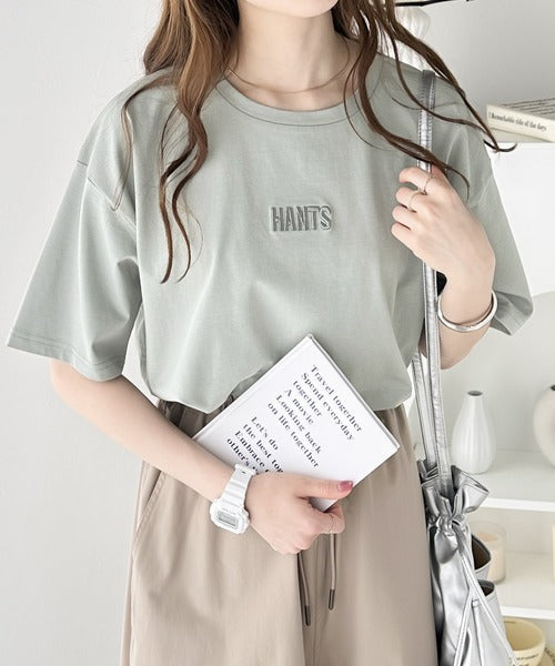 コーデを上品に魅せる。接触冷感立体刺繍Tシャツ ce1260122