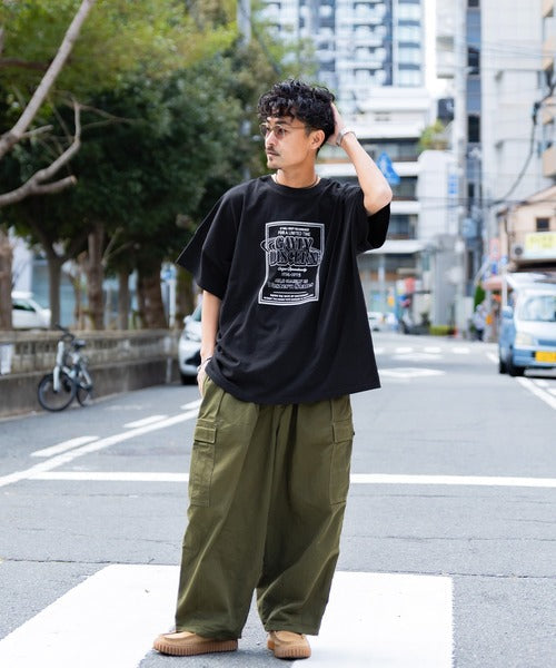 《Javaジャバコラボ》【sustaina+】大人の抜け感。オーガニックコットン混　綿100％前後2wayステッチ刺繍半袖Tシャツ jm1050136