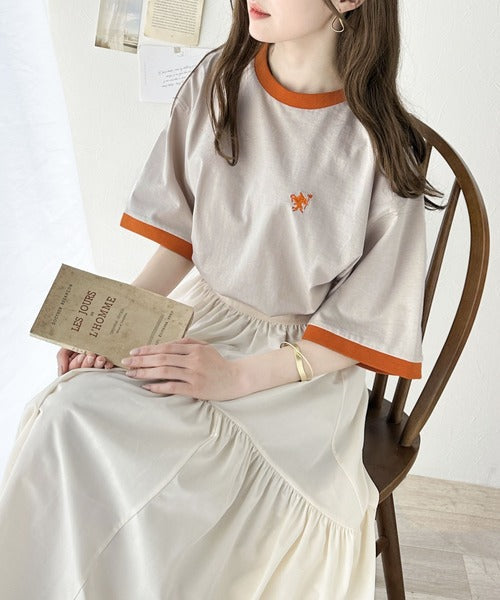 《Javaジャバコラボ》【sustaina+】大人の上質Tシャツ。オーガニックコットンリンガーTEE jv1260114