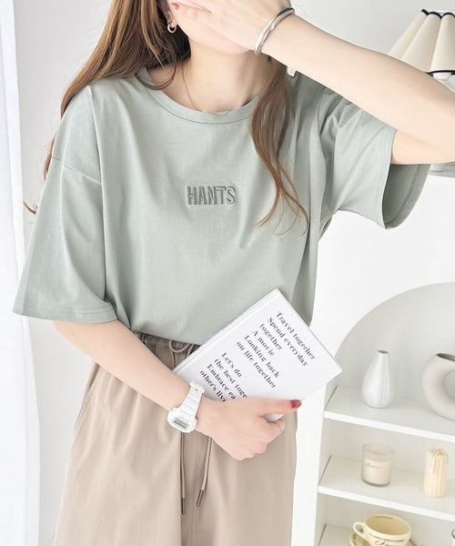 コーデを上品に魅せる。接触冷感立体刺繍Tシャツ ce1260122