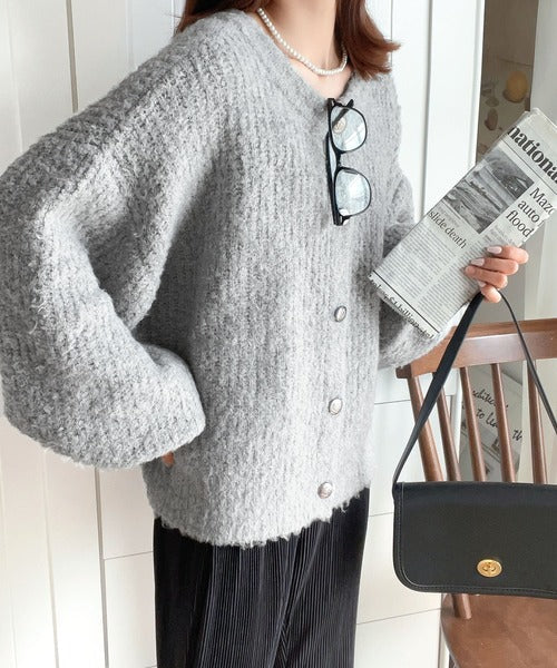 大人の愛されアイテム。 2wayざっくり編み短丈カーディガン ce1050105
