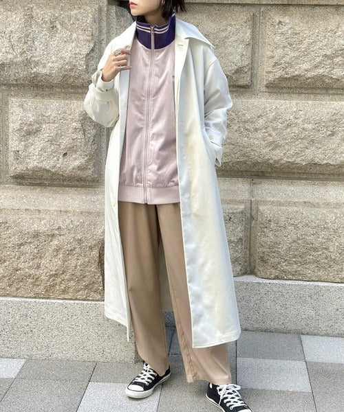 大人の旬スタイル！胸刺繍ベロアトラックジャケット ce1260042