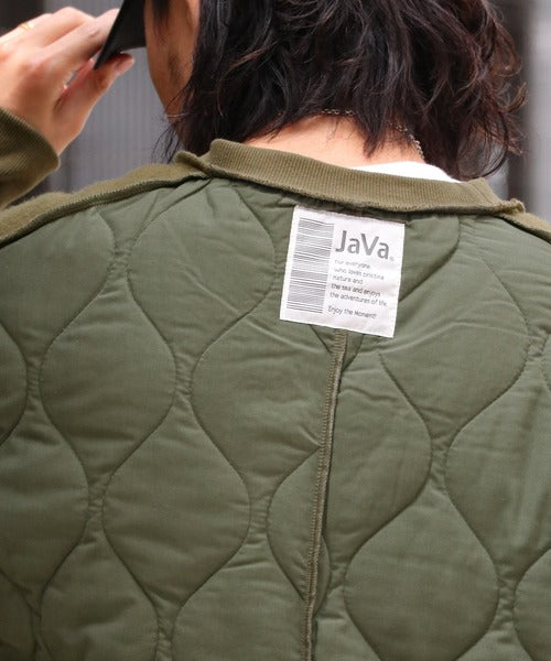 《Java ジャバコラボ》ユニセックス2wayリバーシブル裏起毛×キルティング切替プルオーバー jm1050102