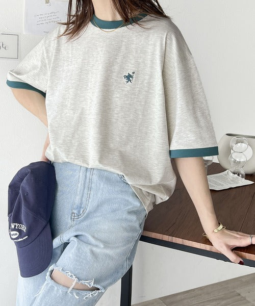 《Javaジャバコラボ》【sustaina+】大人の上質Tシャツ。オーガニックコットンリンガーTEE jv1260114