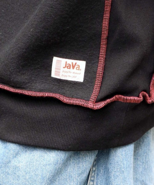 《Java ジャバコラボ》ユニセックス2wayリバーシブル裏起毛×キルティング切替プルオーバー jm1050102