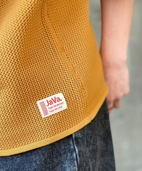 《JaVaジャバ コラボ》大人のスポーティー。超軽量襟ラインニットポロ jv1029017