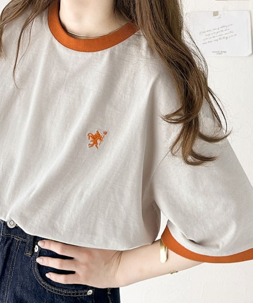 《Javaジャバコラボ》【sustaina+】大人の上質Tシャツ。オーガニックコットンリンガーTEE jv1260114