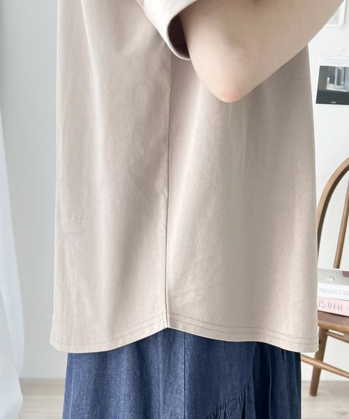 コーデを上品に魅せる。接触冷感立体刺繍Tシャツ ce1260122