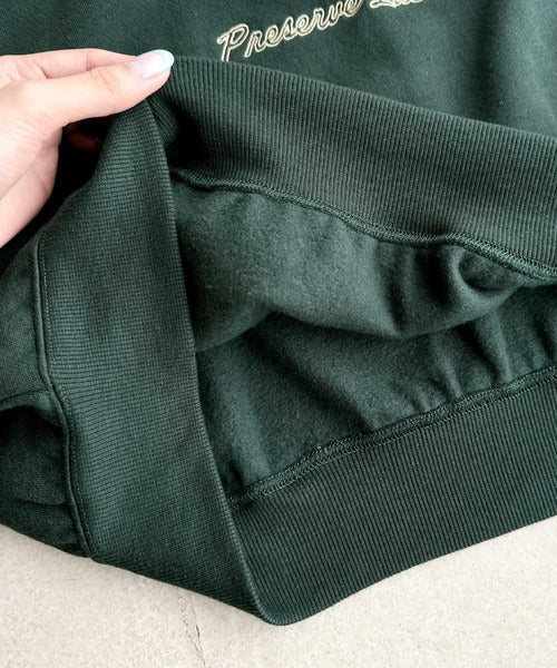《Javaジャバコラボ》スポーティムードが今気分  2way立体刺繍バックヘンリー裏起毛PO jv1260014