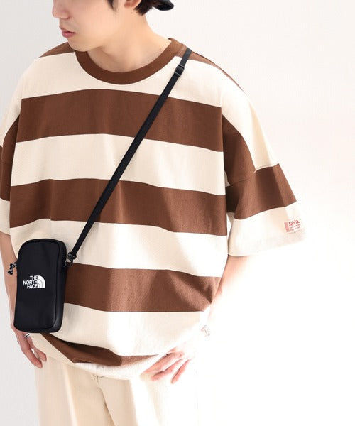 《JaVa ジャバコラボ》綿100％、ワイドボーダーbigシルエットトップス ce0970080