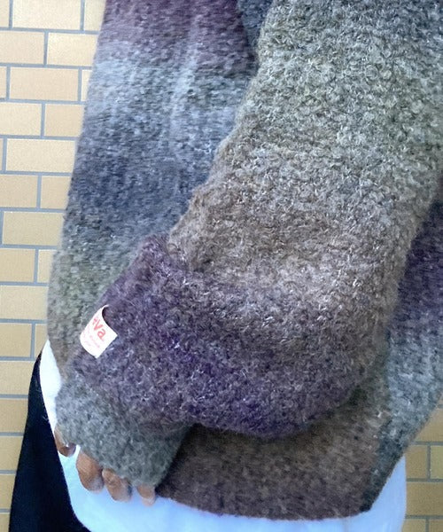 《Javaジャバコラボ》大人配色グラデーションクルーネックニット jv1219006