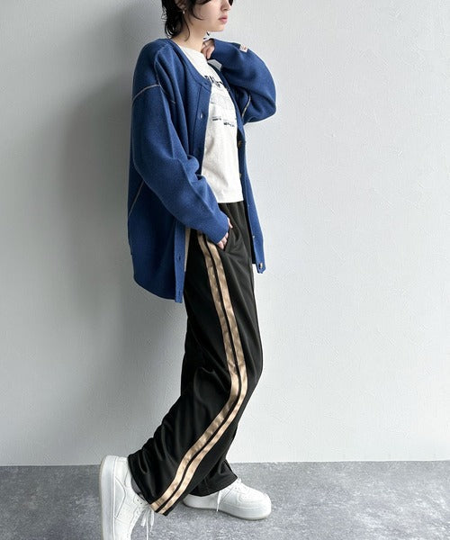《JaVa ジャバコラボ》ジャージ素材ダブルライントラックパンツ（セットアップ可能） jv1029027