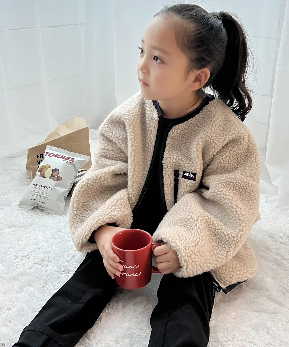 【family+】【親子コーデ】《JaVa ジャバコラボ》キッズ リバーシブルジップアップジャケット ブルゾン kcl4000