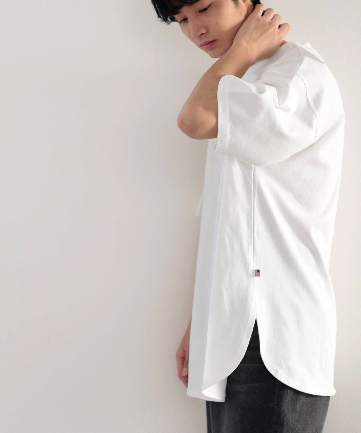 【sustaina+】【family+】綿100％USAコットン　オーバーサイズTシャツ ce0960015