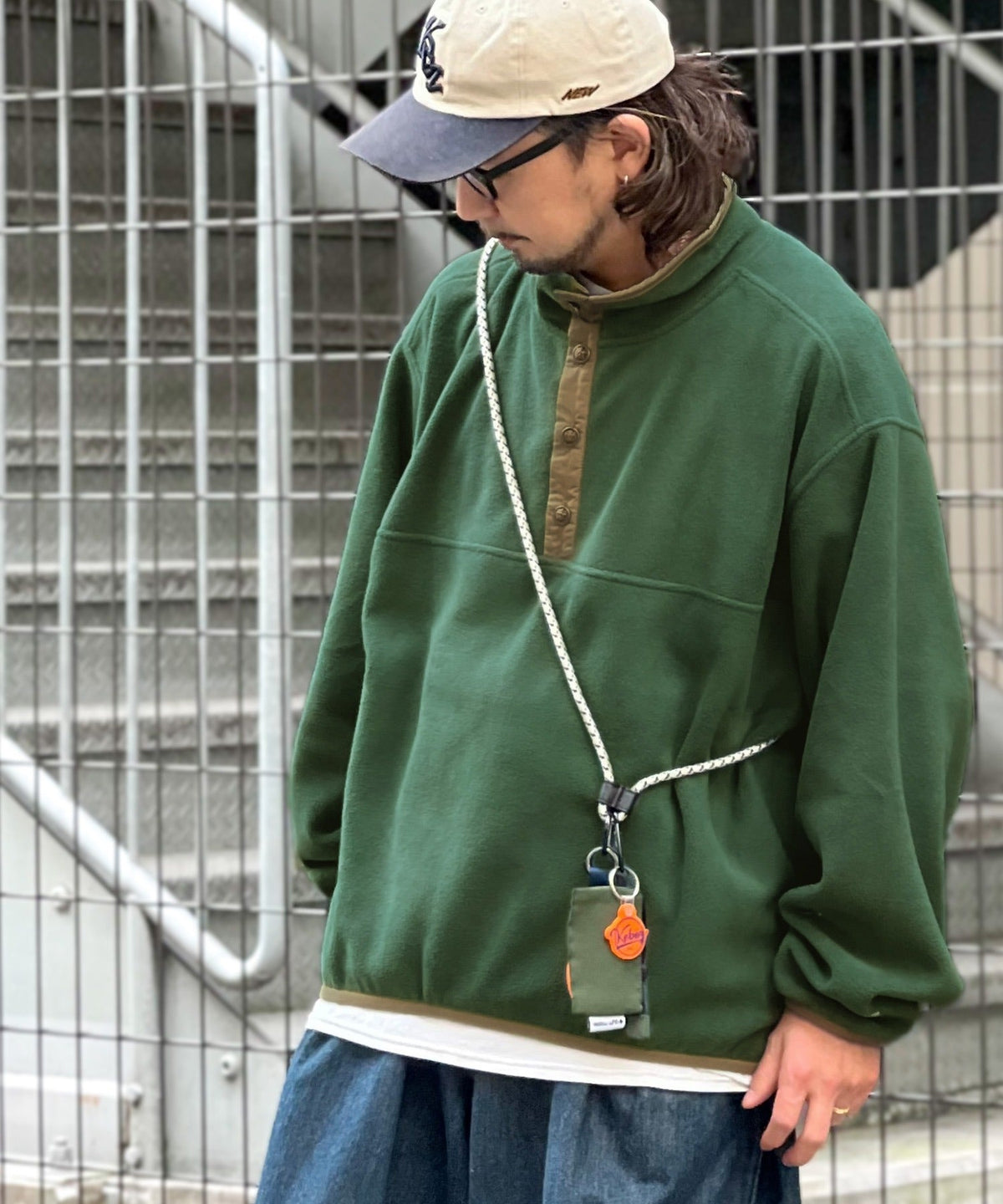 《JaVa ジャバコラボ》新・あったかItem。配色フリースプルオーバー jv1050003