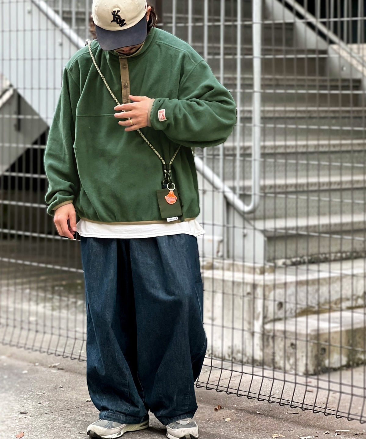 《JaVa ジャバコラボ》新・あったかItem。配色フリースプルオーバー jv1050003
