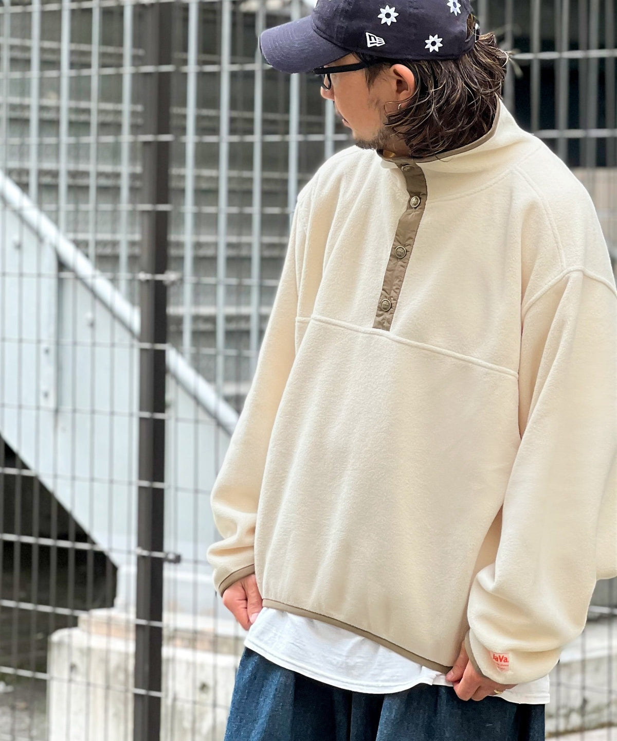 《JaVa ジャバコラボ》新・あったかItem。配色フリースプルオーバー jv1050003