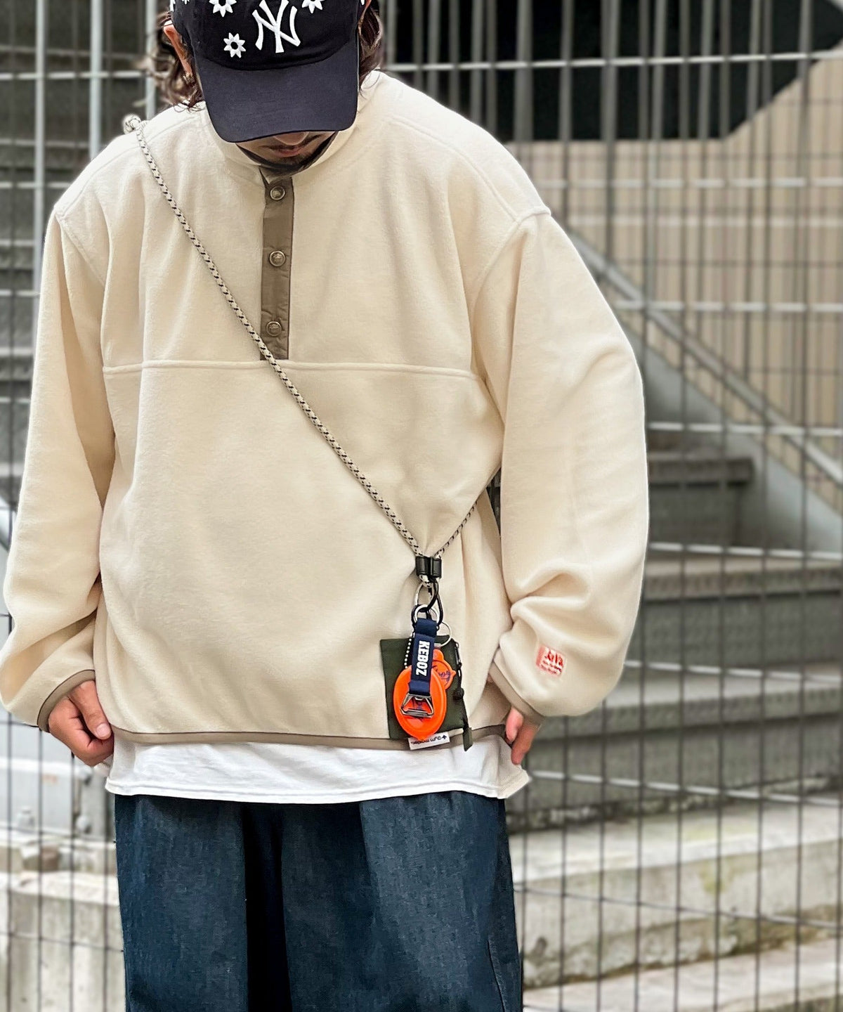 《JaVa ジャバコラボ》新・あったかItem。配色フリースプルオーバー jv1050003
