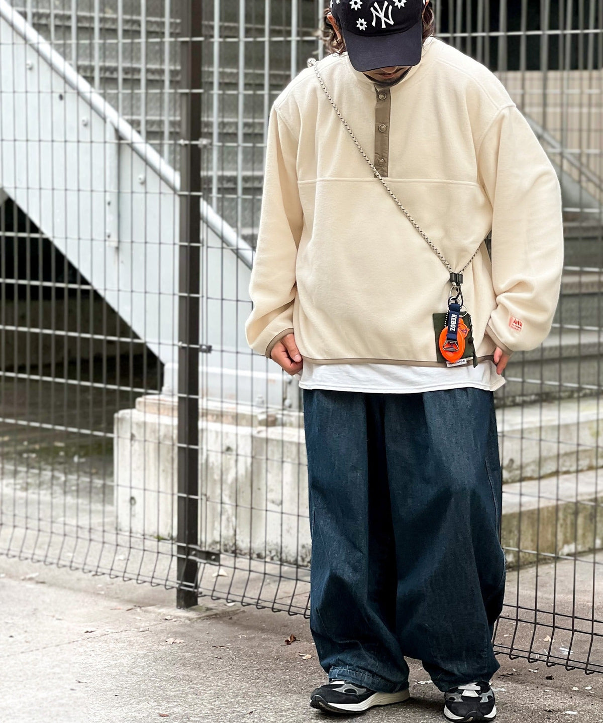 《JaVa ジャバコラボ》新・あったかItem。配色フリースプルオーバー jv1050003